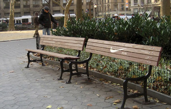 nokia branded bench ad